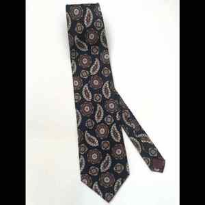 Mens Tie Jacques Estier Dark Blue Italian Silk NeckTie